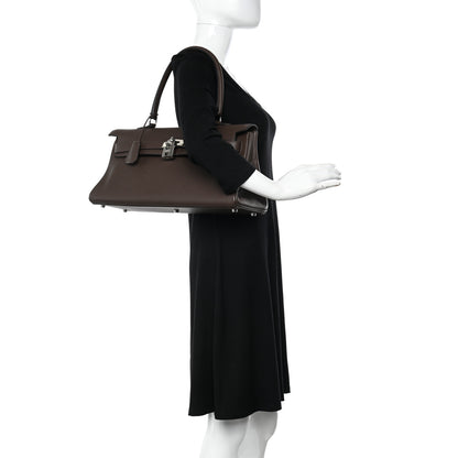 Hermes Taurillon Clemence Shoulder Kelly 40 Cafe 2 of 14