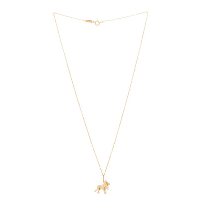 Tiffany 18K Yellow Gold Save The Wild Lion Charm Pendant Necklace 3 of 6