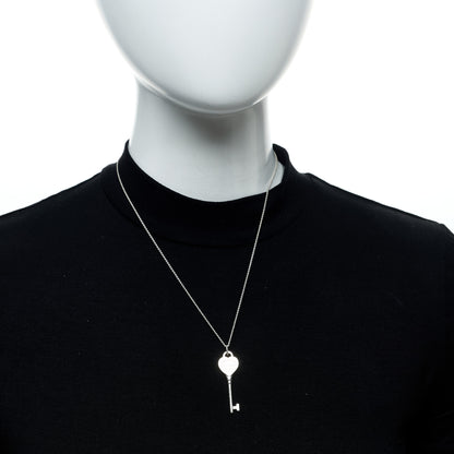 Tiffany Sterling Silver Return to Tiffany Heart Key Pendant Necklace 2 of 6