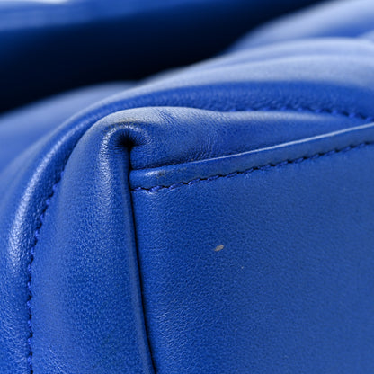 Saint Laurent Lambskin Quilted Small Loulou Puffer Monogram Chain Satchel Majorele Blue 12 of 19