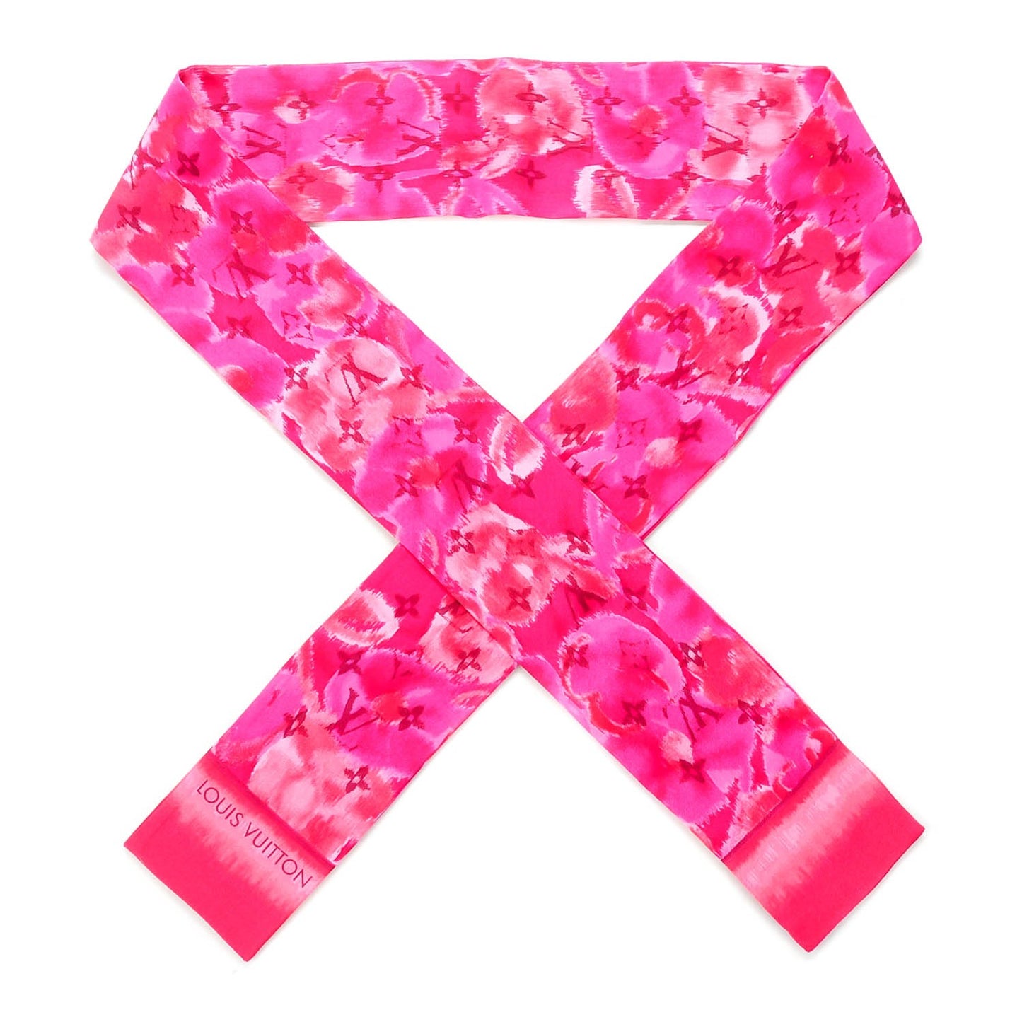 Silk Monogram Ikat Summer Bandeau Rose Indien