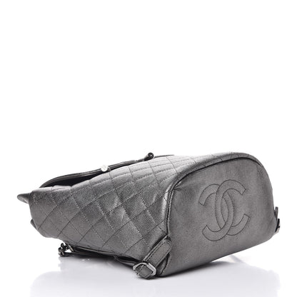 Chanel Metallic Caviar Quilted Filigree Backpack Dark Silver 4 of 7