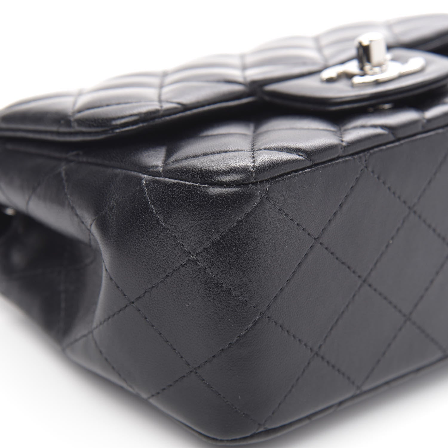 Chanel Lambskin Quilted Mini Square Flap Black 8 of 15