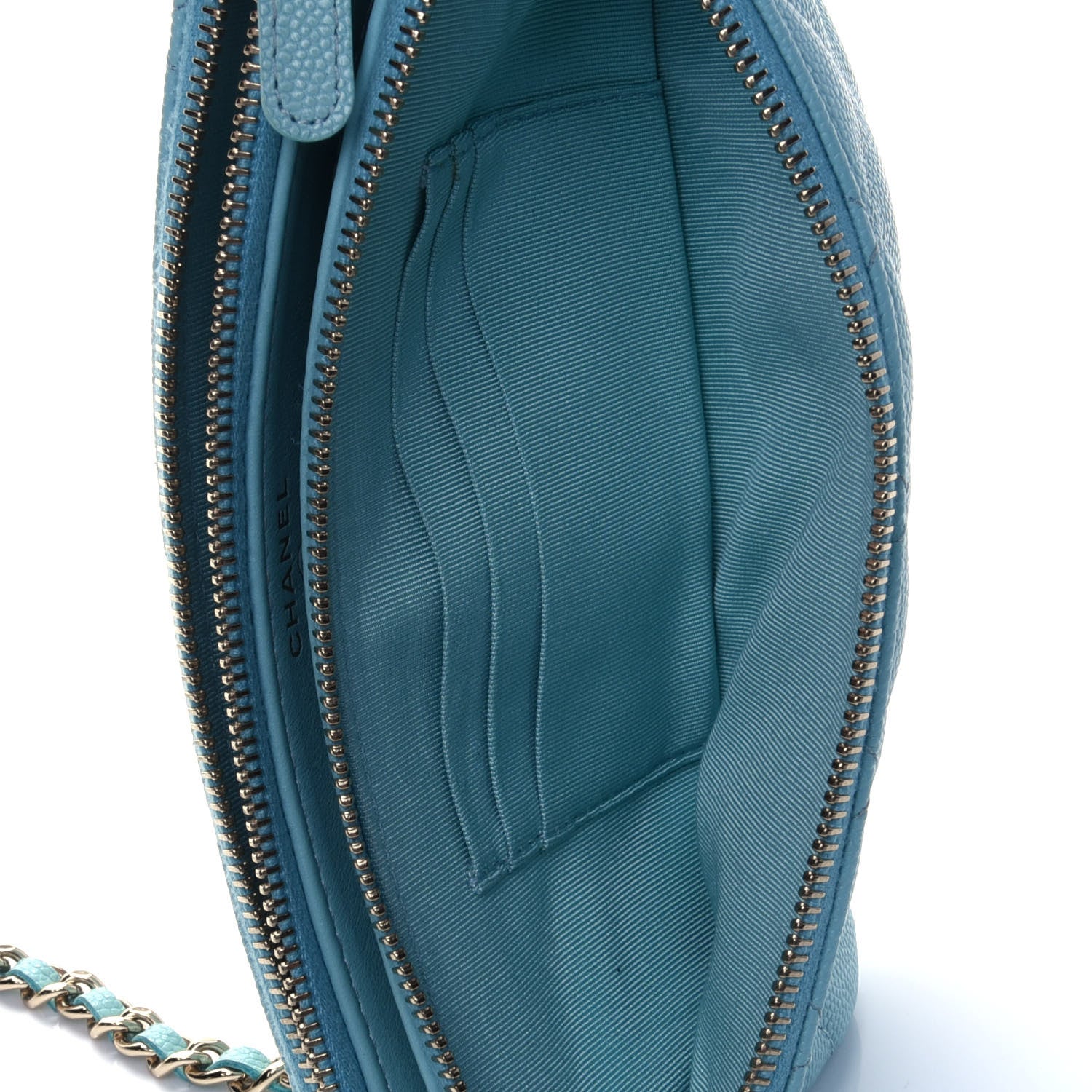 Chanel Caviar Quilted Small Clutch With Chain Blue 4 of 4