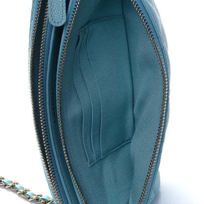 Chanel Caviar Quilted Small Clutch With Chain Blue 4 of 4