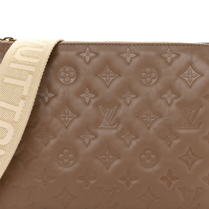 Louis Vuitton Lambskin Embossed Monogram Coussin PM Taupe 7 of 9