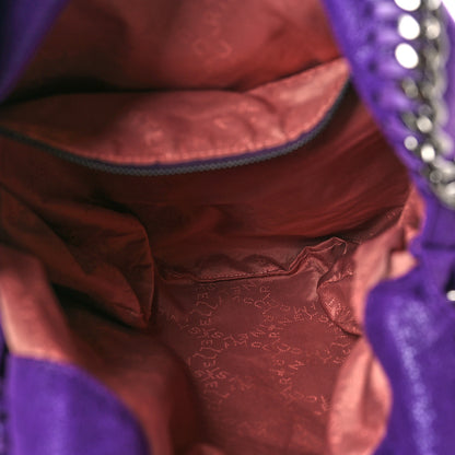 Stella McCartney Shaggy Deer Mini Falabella Fold Over Tote Bright Purple 5 of 9