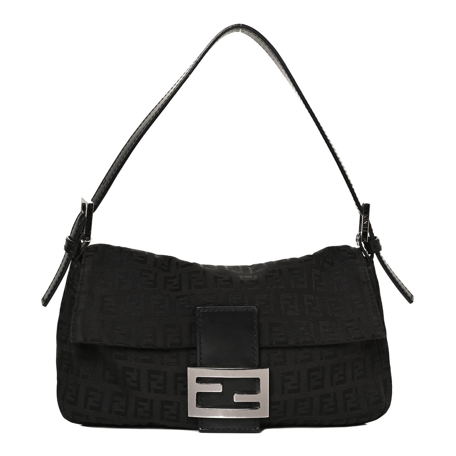 Fendi Zucchino Baguette Black 1 of 12