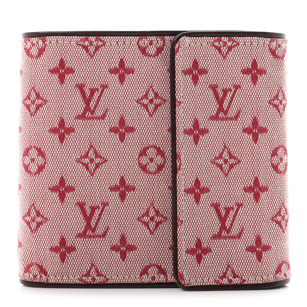 Louis Vuitton Mini Monogram Lin Compact Wallet Cherry 1 of 7