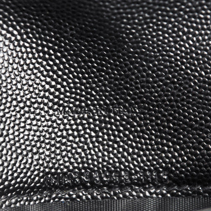 Saint Laurent Grain De Poudre Matelasse Chevron Monogram Chain Wallet Black 7 of 7