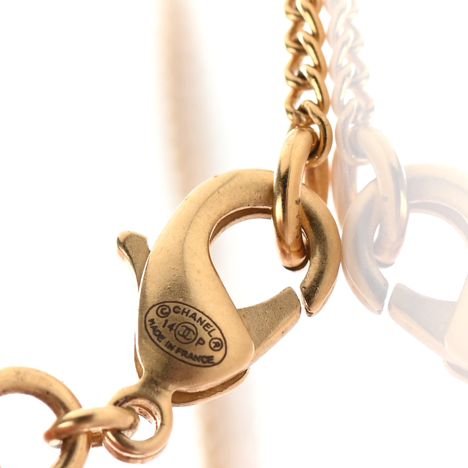 Chanel CC Necklace Matte Gold 5 of 5