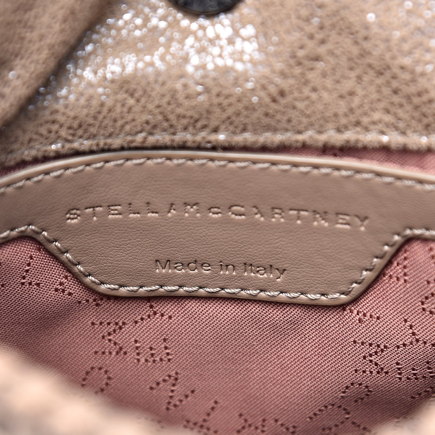 Shaggy Deer Falabella Flat Crossbody Beige