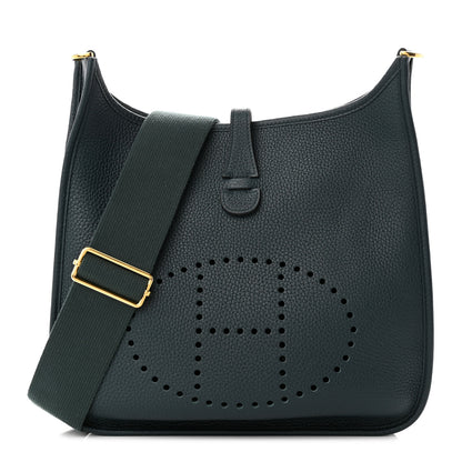 Hermes Taurillon Clemence Evelyne III PM Vert Cypress 1 of 10