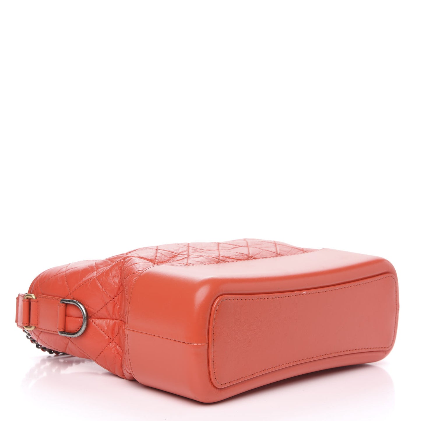 Aged Calfskin Quilted Medium Gabrielle Hobo Red