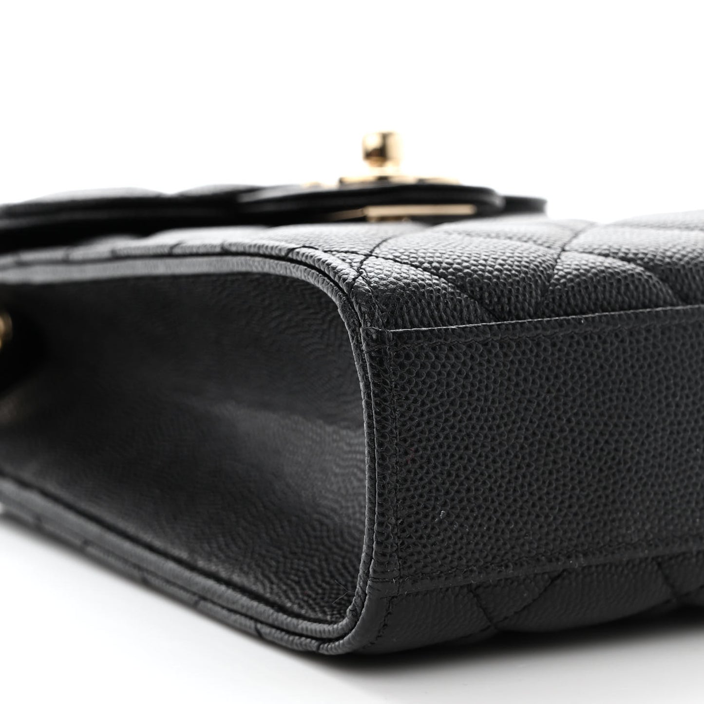 Caviar Quilted Classic Phone Holder Black