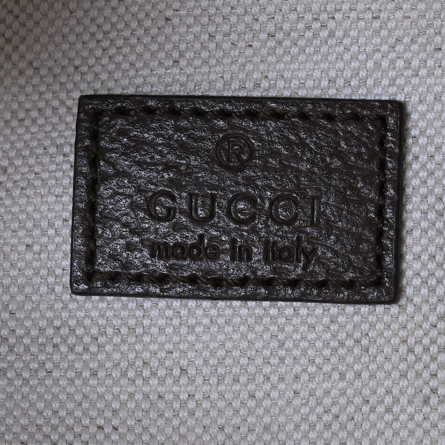 Gucci Monogram Jumbo GG Textured Dollar Calfskin Web Belt Bag Camel Ebony New Acero 6 of 11