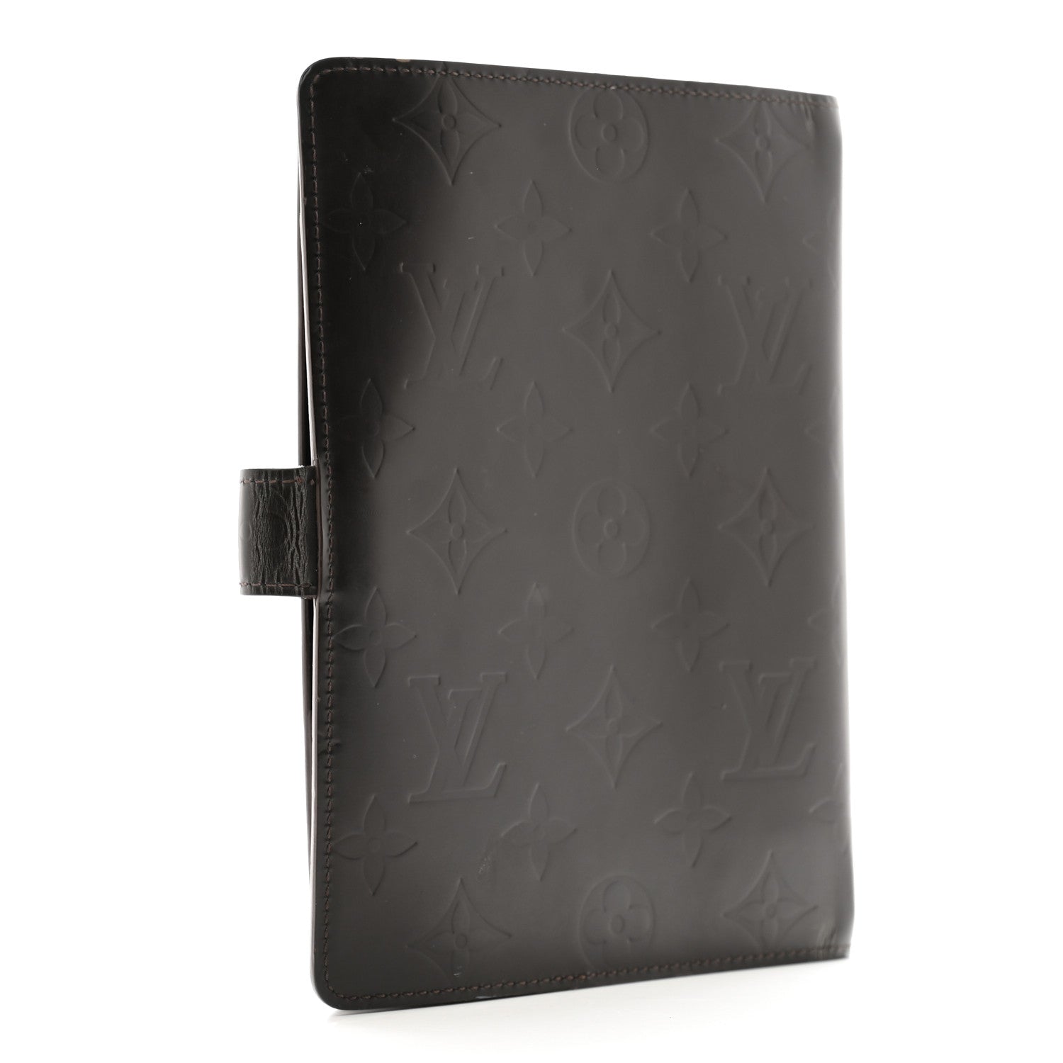 Louis Vuitton Mat Monogram Medium Ring Agenda Cover Brown 3 of 10