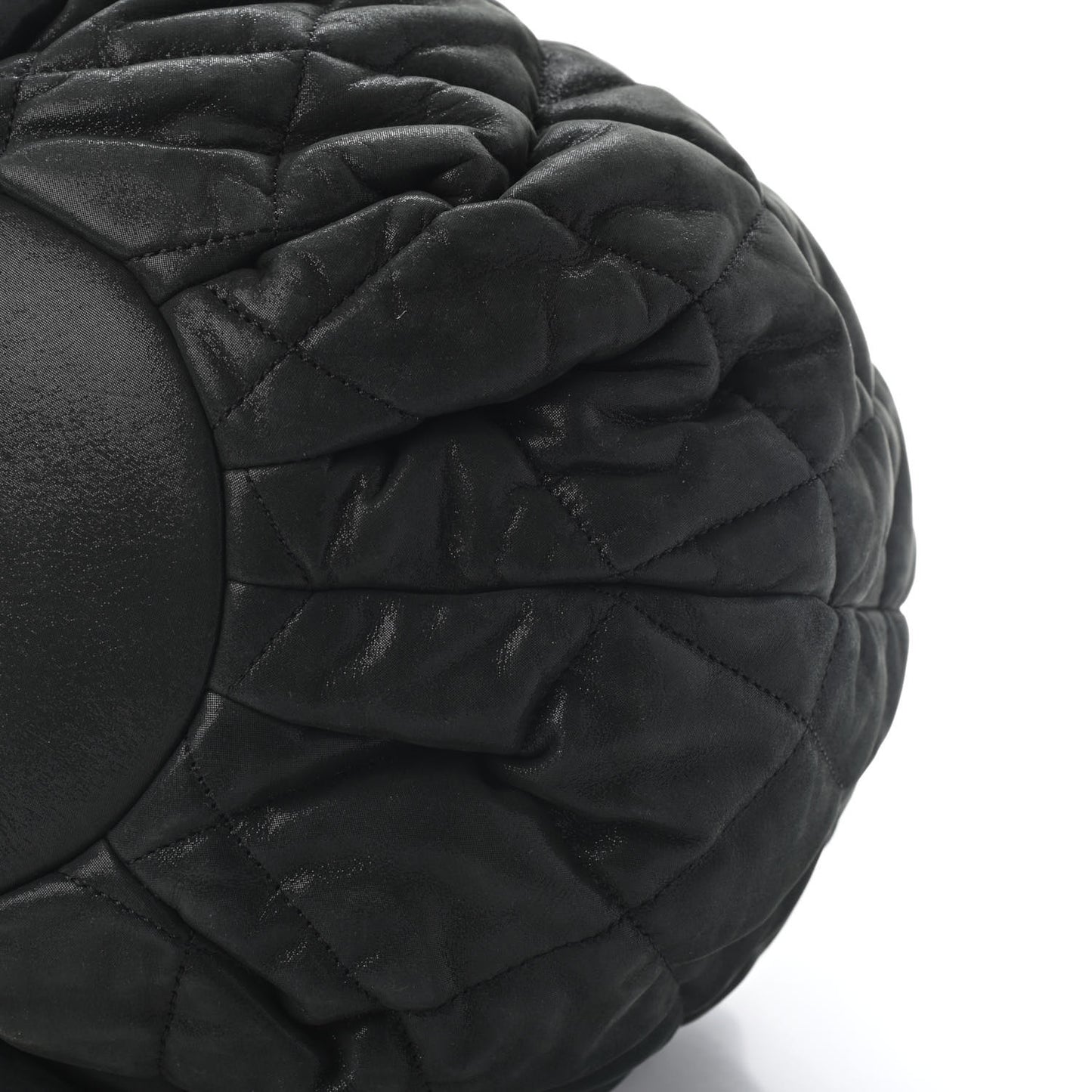 Iridescent Calfskin Quilted Large In The Mix Tote Black