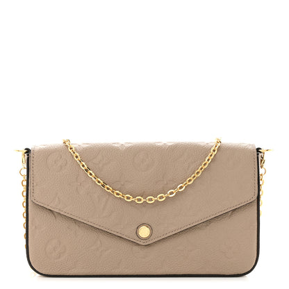Louis Vuitton Empreinte Pochette Felicie Chain Wallet Tourterelle 3 of 11