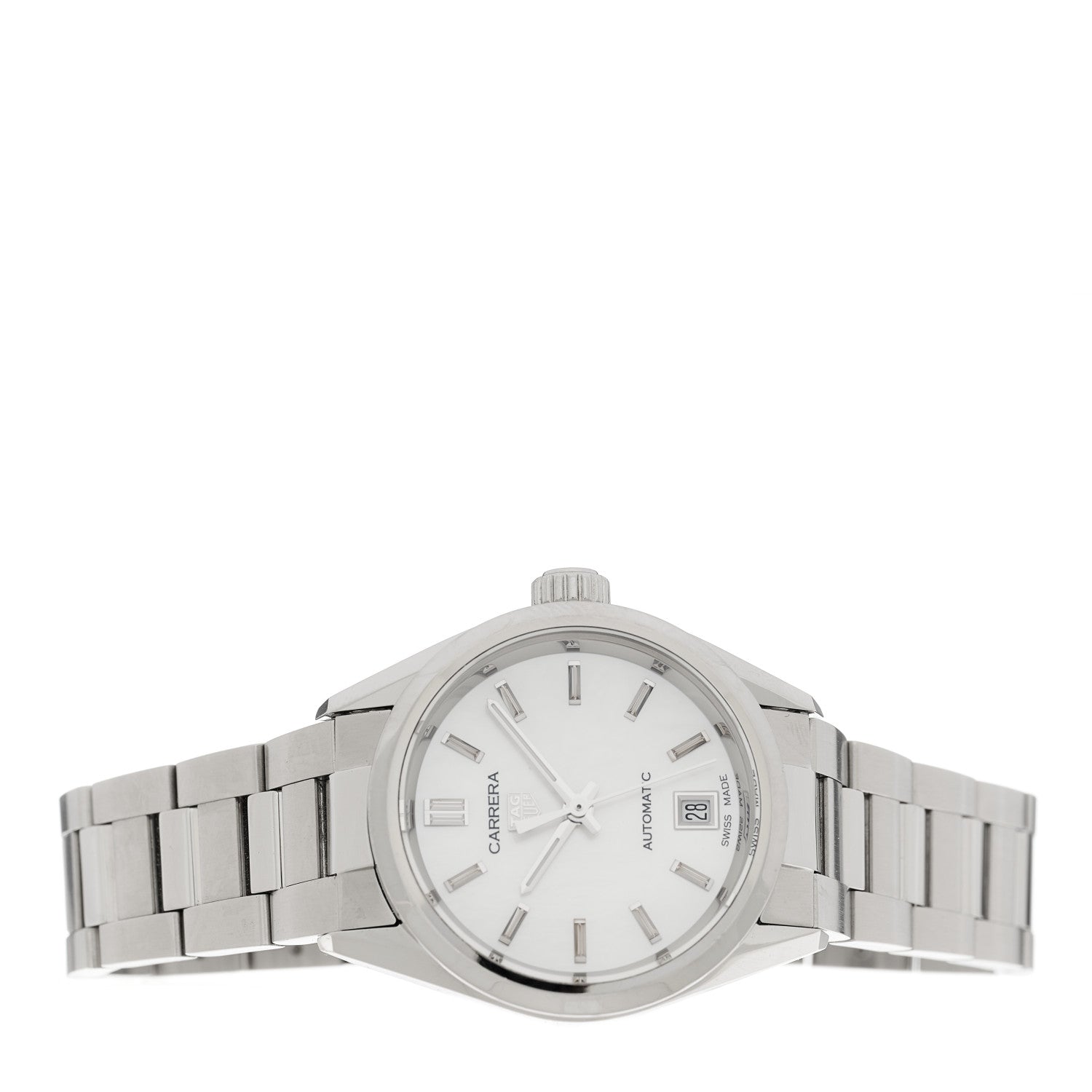 Tag Heuer Stainless Steel Mother of Pearl 29mm Carrera Lady Automatic Watch WBN2410 2 of 5