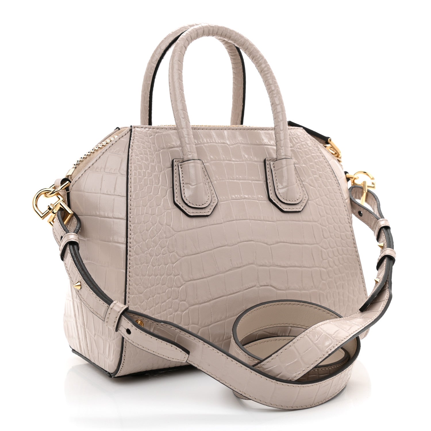 Givenchy Calfskin Crocodile Embossed Mini Antigona Dune 1 of 8