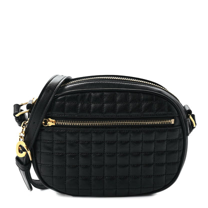 Celine Calfskin Quilted Small C Charm Bag Black 1 of 10