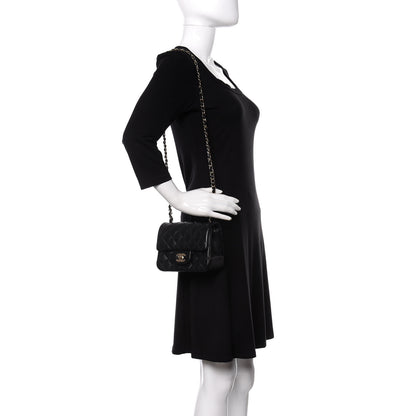 Chanel Lambskin Quilted Mini Square Flap Black 2 of 10