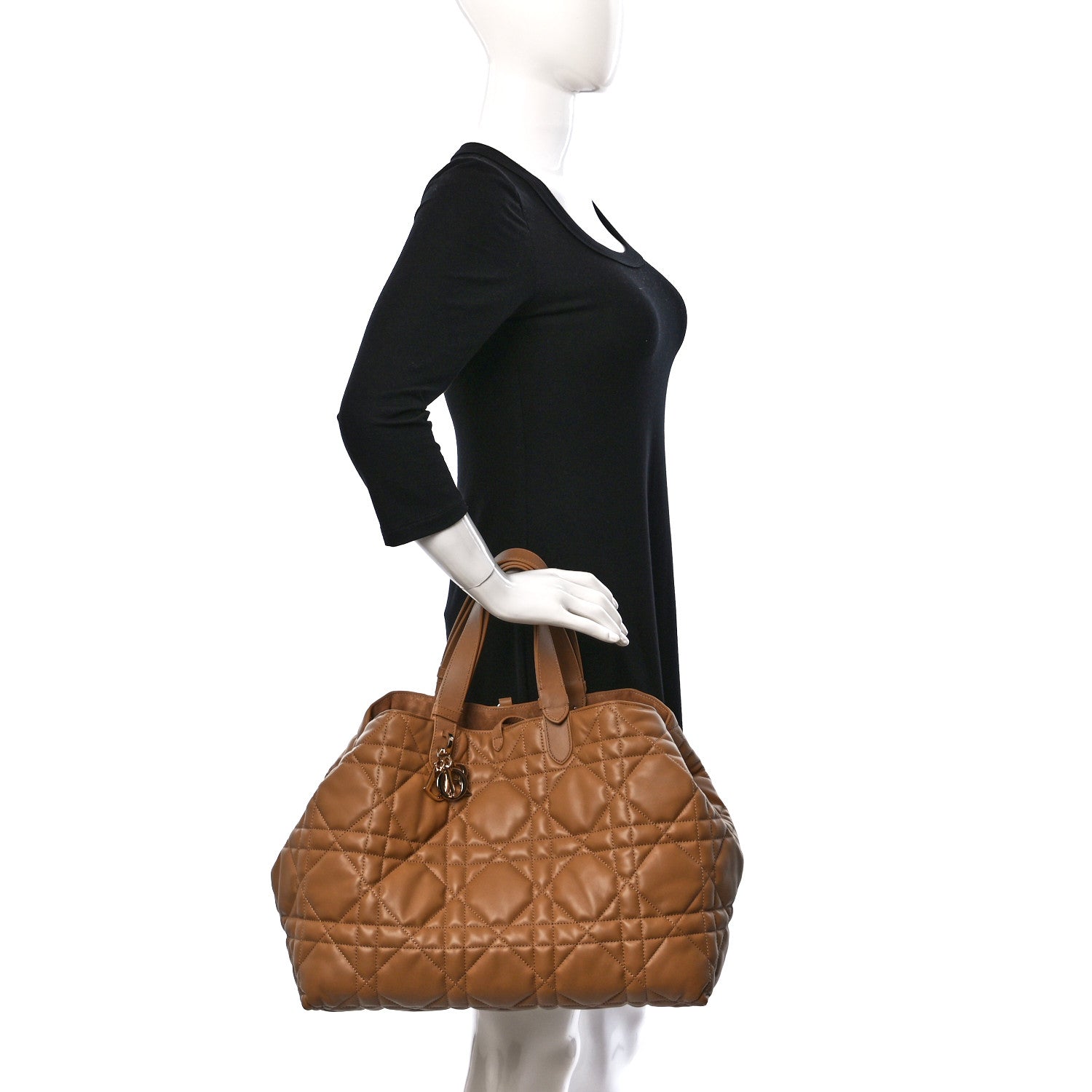 Christian Dior Calfskin Macrocannage Large Toujours Tan 2 of 8