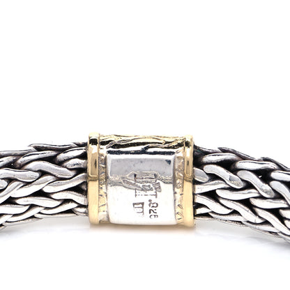 John Hardy Sterling Silver 14K Yellow Gold 11mm Classic Chain Bracelet S 8 of 10