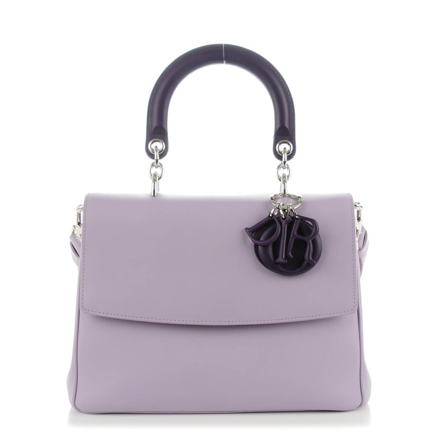 Smooth Calfskin Bi-Color Small Be Dior Flap Lilac Purple