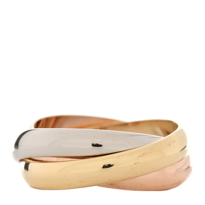 Cartier 18K Pink Yellow White Gold Classic Les Must De Cartier Trinity Ring 52 6 3 of 4