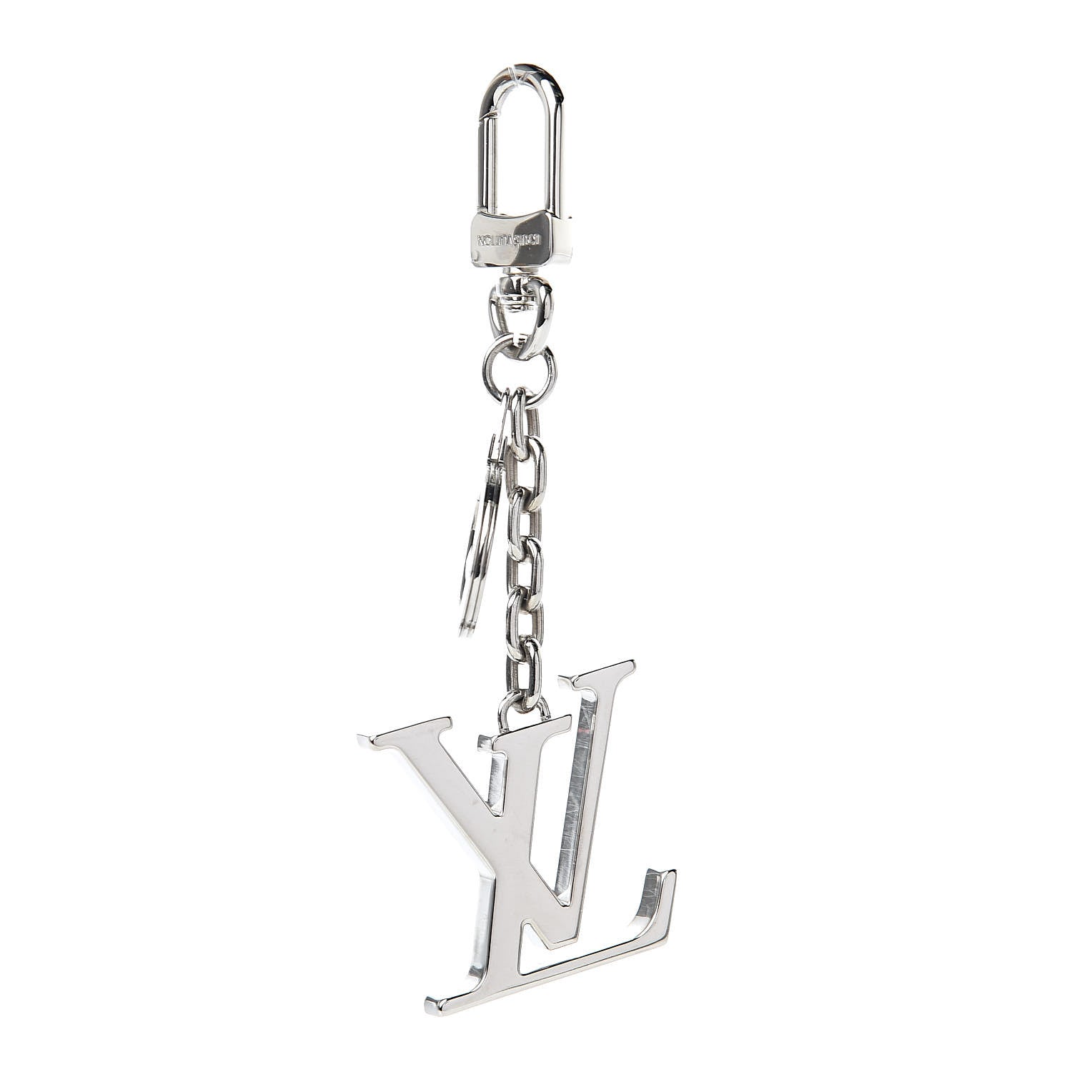 Louis Vuitton LV Facettes Bag Charm Key Holder Silver 1 of 3