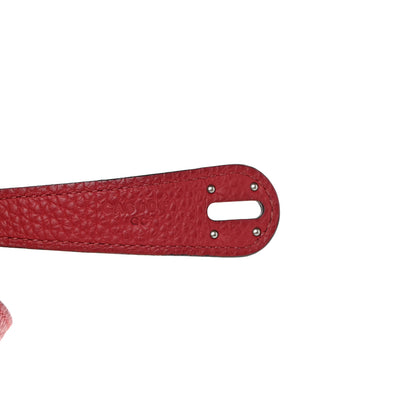 Hermes Taurillon Clemence Lindy 34 Rouge Grenat 6 of 14