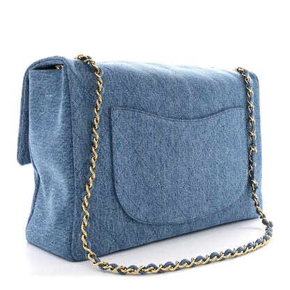 Chanel Denim Souplissimo Maxi Flap Blue 3 of 11