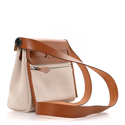 Hermes Military Toile Vache Hunter Herbag Zip Retourne 20 Ecru Beige Fauve 3 of 11