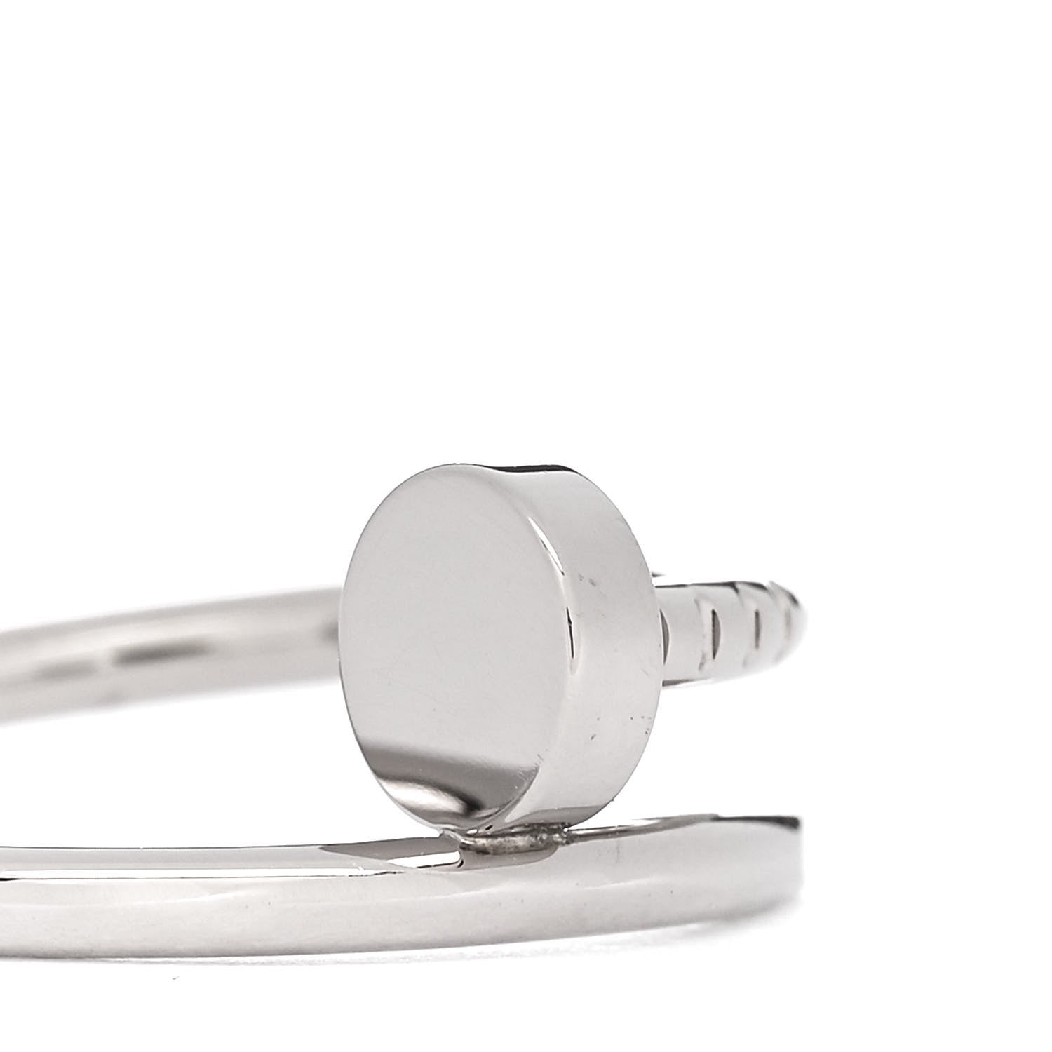 Cartier 18K White Gold Small Juste Un Clou Ring 52 6 5 of 6