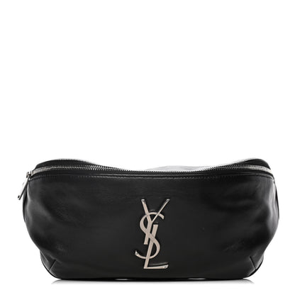 Saint Laurent Calfskin Monogram Belt Bag Black 1 of 14