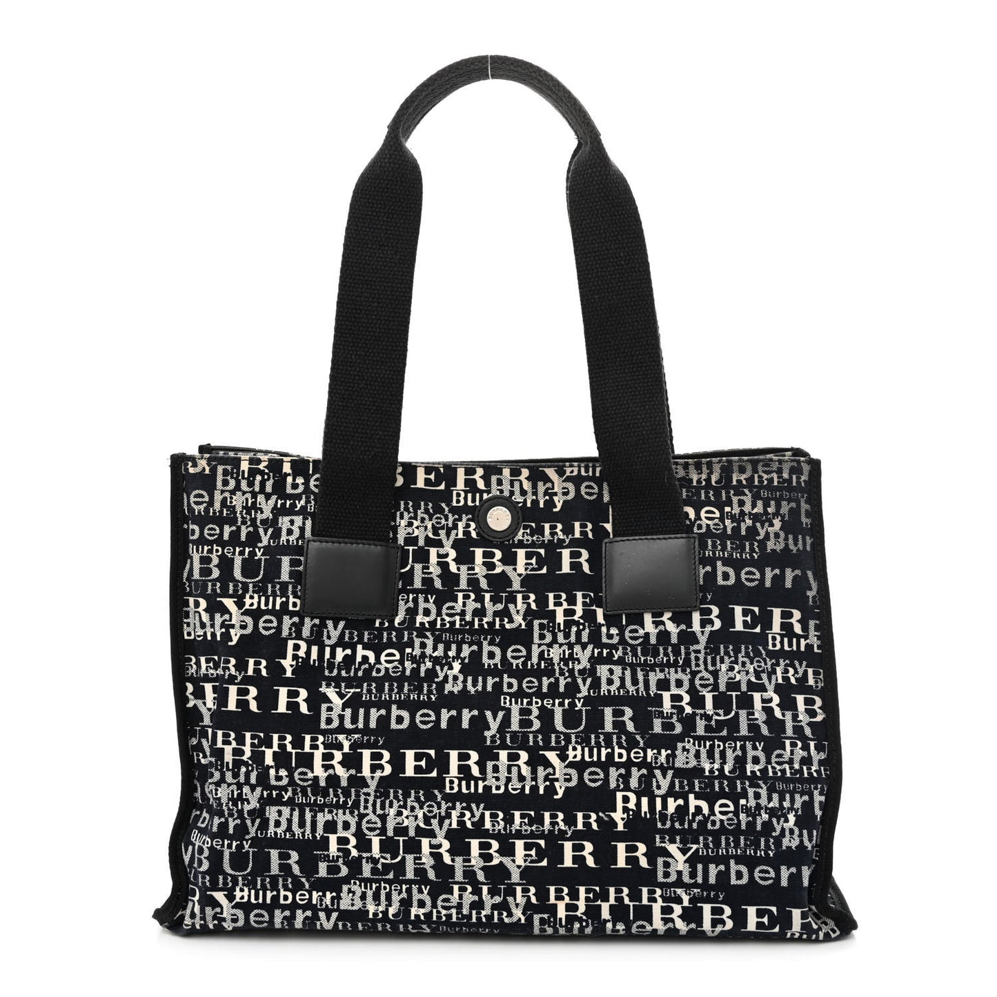 Canvas Logo Tote Black White