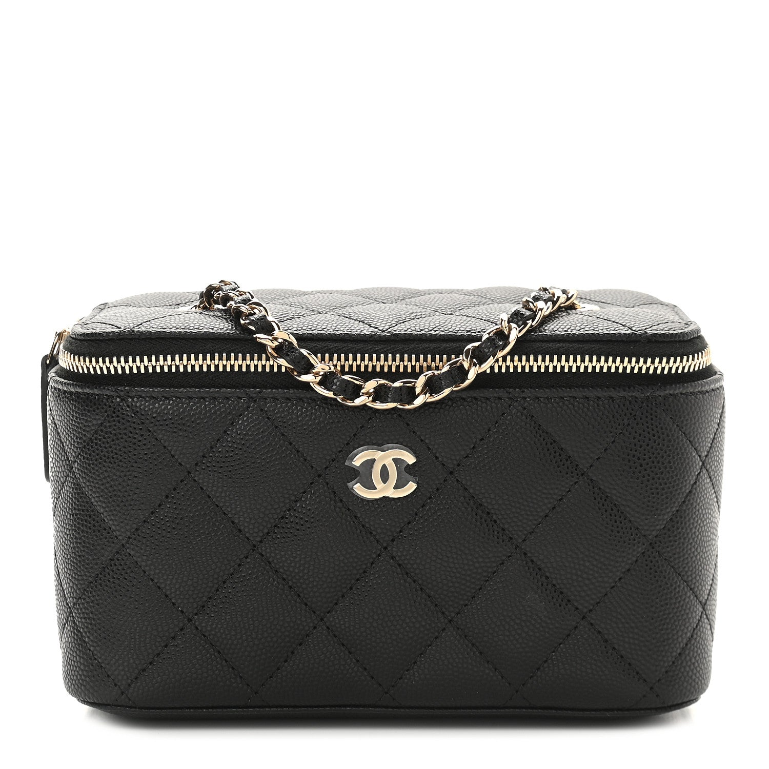 Chanel Caviar Quilted Small Vanity Case With Chain Black 1 of 9