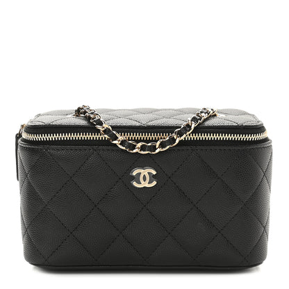 Chanel Caviar Quilted Small Vanity Case With Chain Black 1 of 9