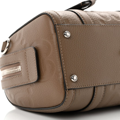 Gucci Piuma Calfskin Jumbo GG Embossed Mini Duffle Bag Good Taupe 9 of 10