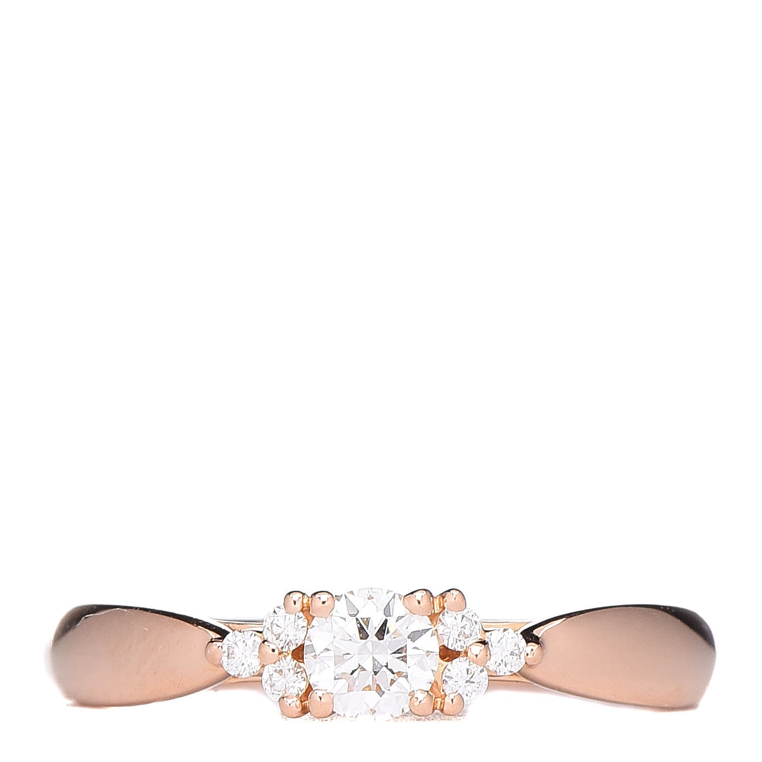 Tiffany 18K Rose Gold Diamond Harmony with Side Stones Ring 48 4.5 1 of 4