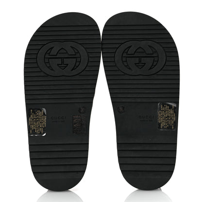 Gucci Logo Calfskin Slingback Sandals 36 Black 7 of 12