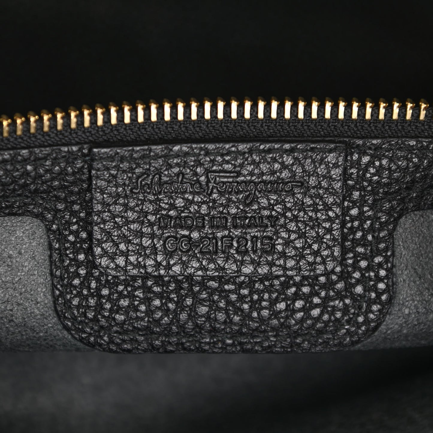 Hammered Calfskin Double Handle Large Amy Tote Black