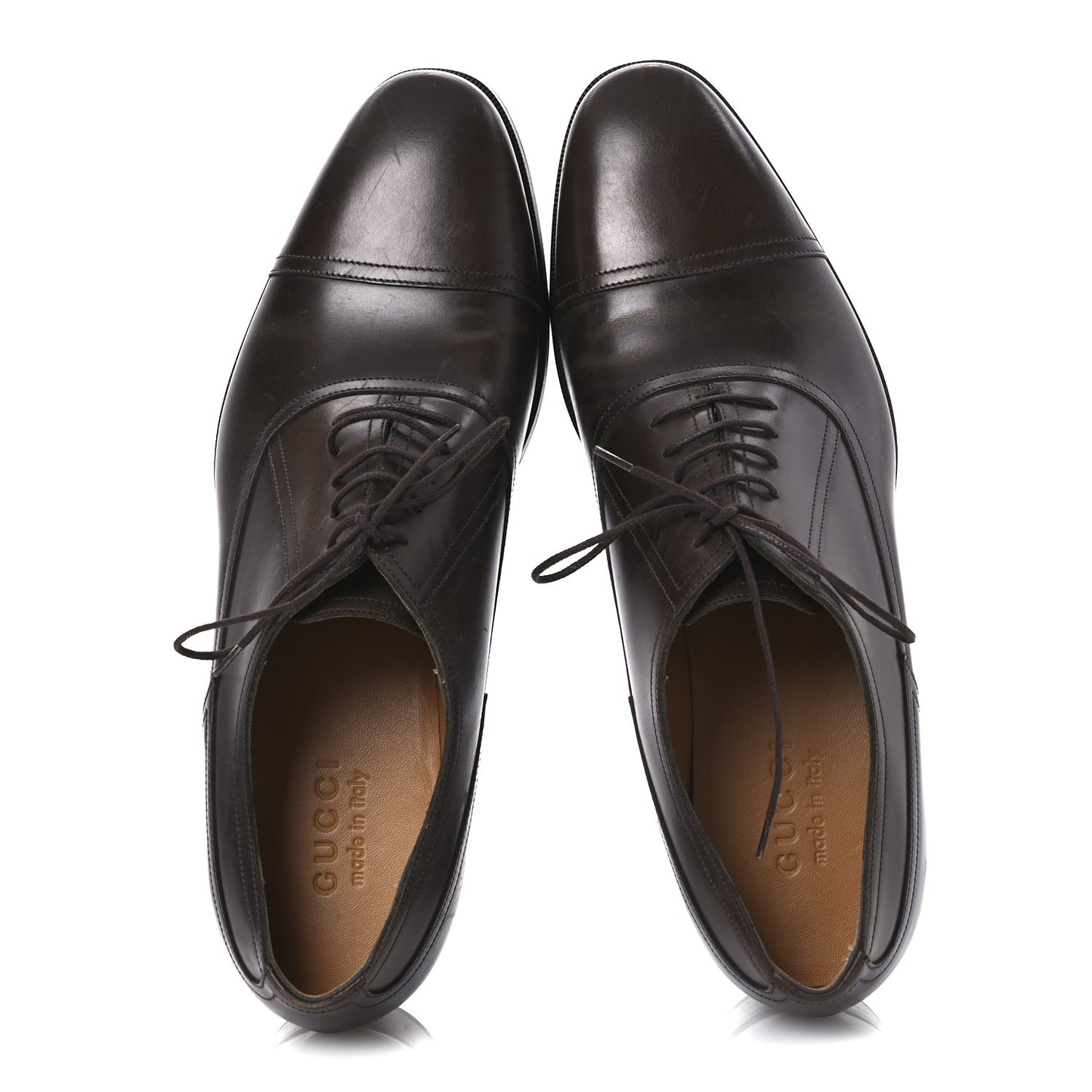 Calfskin Mens Captoe Oxford Loafers 9 Brown