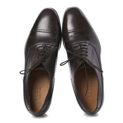 Gucci Calfskin Mens Captoe Oxford Loafers 9 Brown 2 of 16