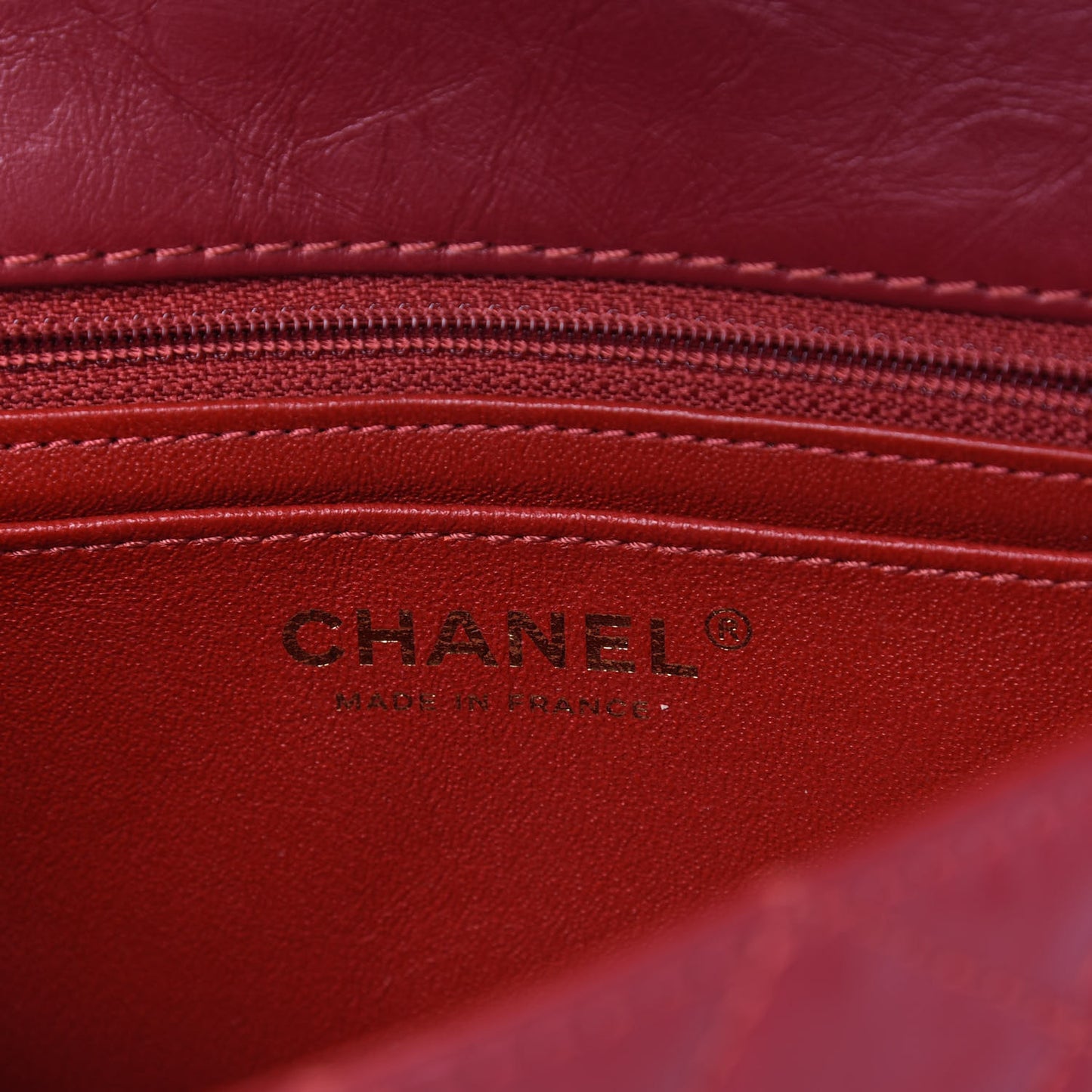 Aged Calfskin Quilted 2.55 Reissue Mini Flap Red