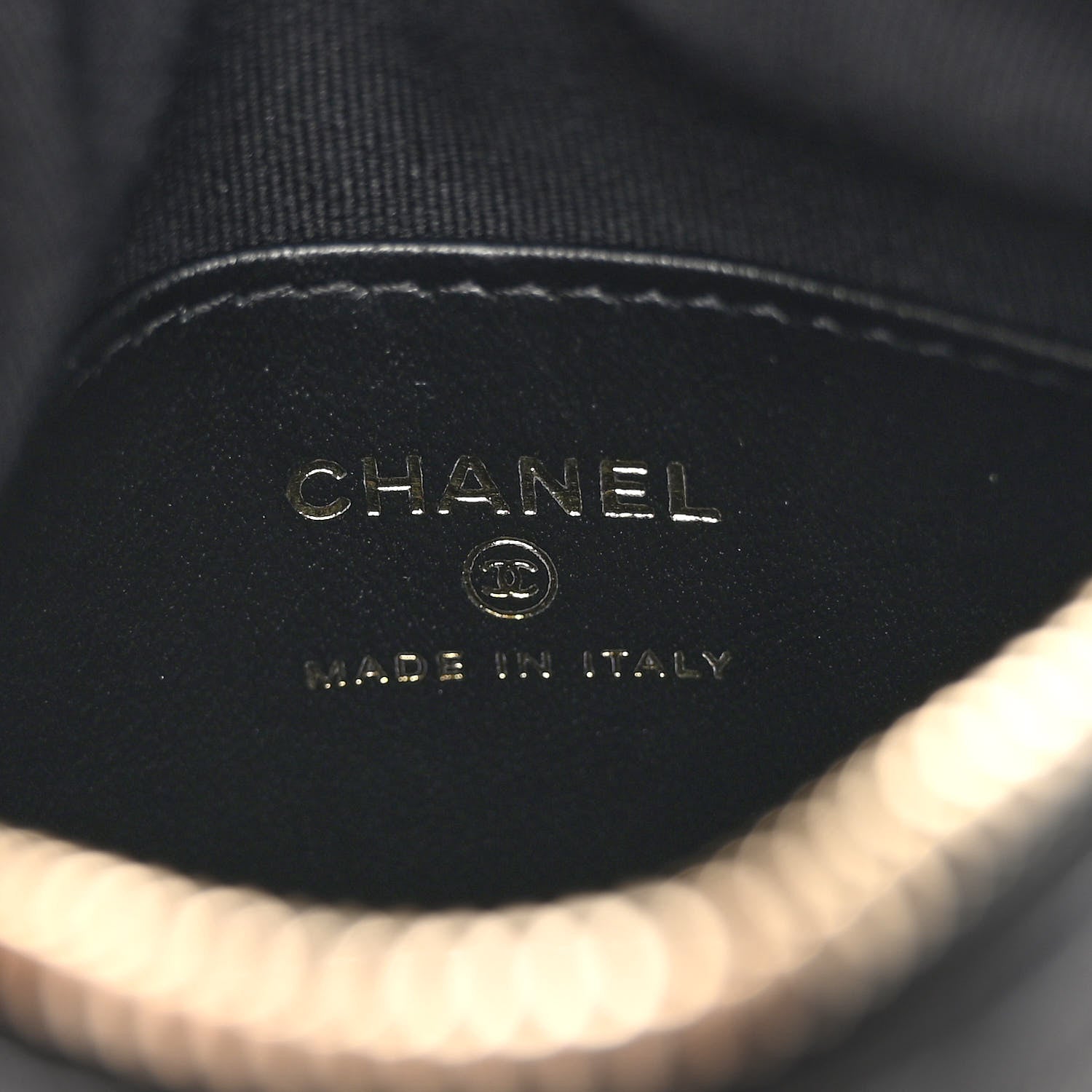 Chanel Lambskin Quilted Chain Around Pouch Black 7 of 9