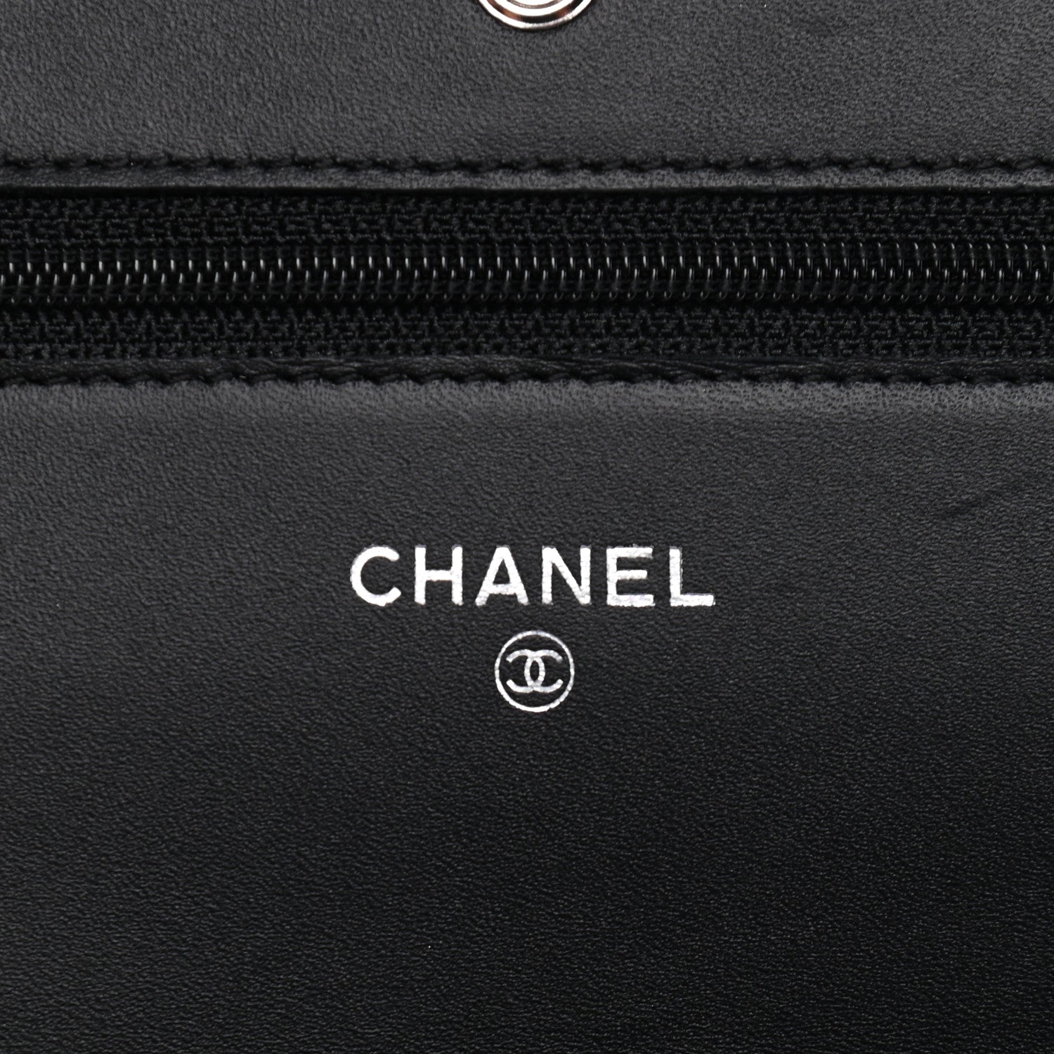 Chanel Caviar Timeless CC Wallet On Chain WOC Black 6 of 9