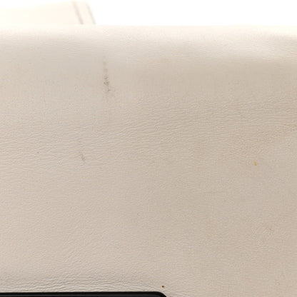Prada City Calf Plex Ribbon Bag White Black 10 of 17
